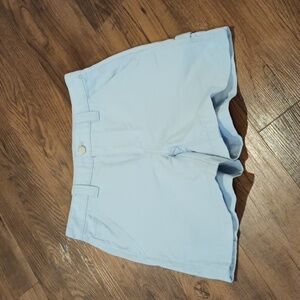 TNA Sky Blue High Waisted Utility Cargo Shorts A33
